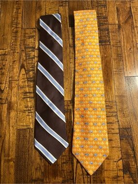 Tommy Hilfiger Men’s Tie Lot of 2 100% Silk Designer Neck Ties Classic Dress